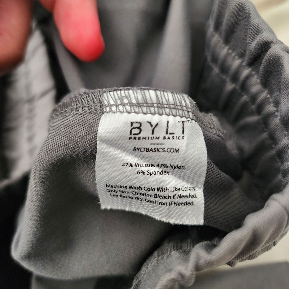 BYLT Active Jogger Mens Medium Gray Excellent Tapered Stretch Performance Pants - Picture 4 of 9